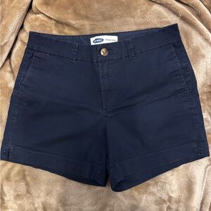 Old Navy Navy Blue Women's Chino Bermuda Shorts